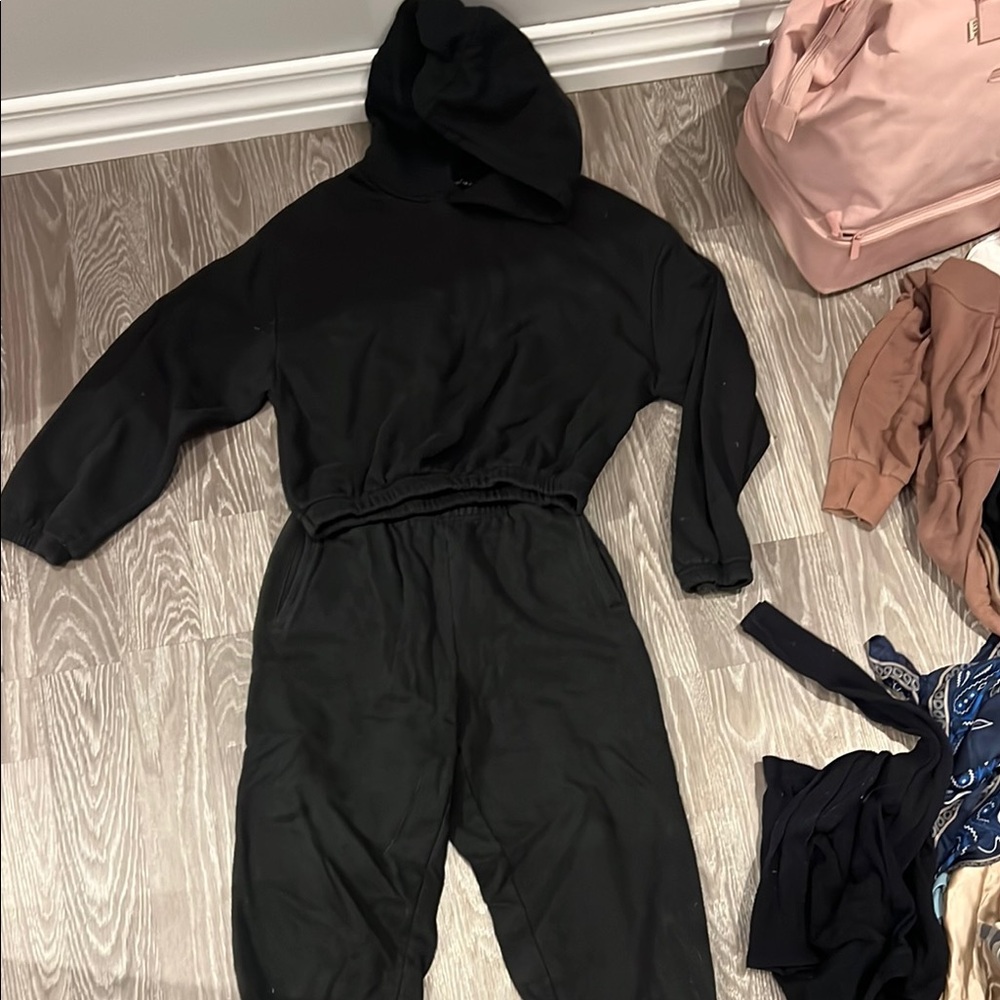Black Cropped Women's Jumpsuit